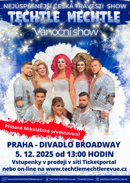 Divadlo Broadway - MIKULÁŠSKÉ TECHTLE MECHTLE - přidané představení 5 . 12. 2026 od 13 hodin