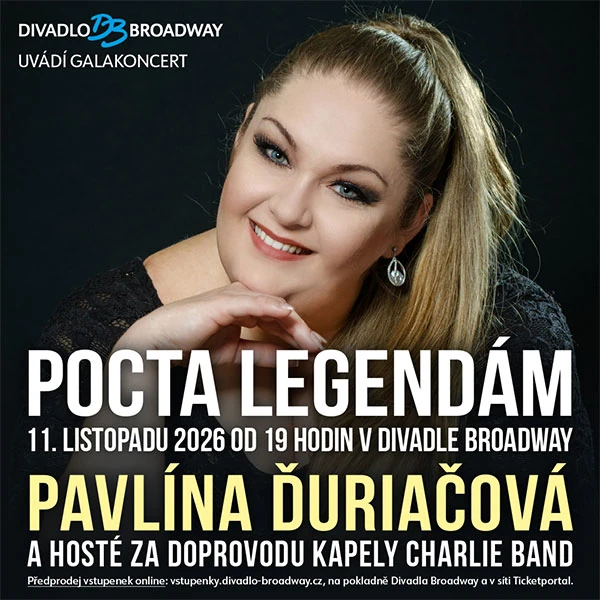 Divadlo Broadway - POCTA LEGENDÁM - 11. 11. 2026 OD 19 HODIN