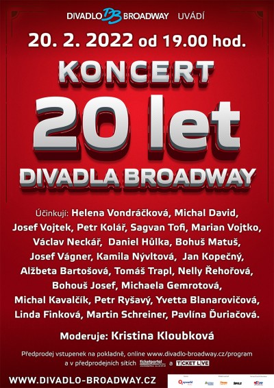 Koncert - 20 let Divadla Broadway